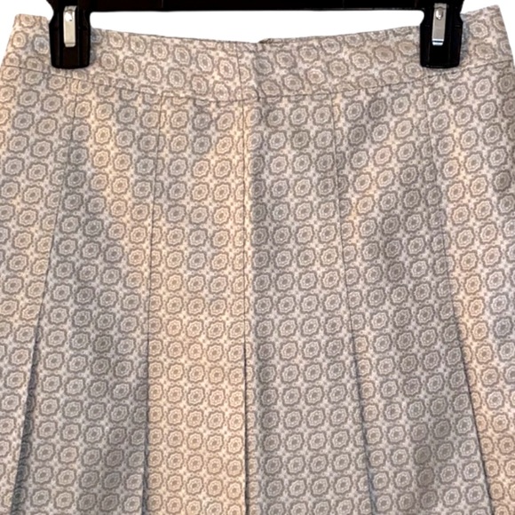 THEORY Cream Jacquard Silk A-Line Skirt Size 2 - Picture 9 of 11
